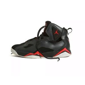 Jordan Black and Red High-Top Sneakers